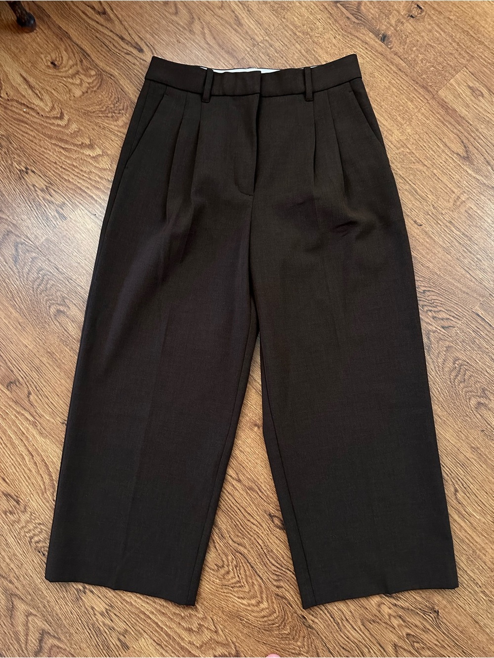 Wilfred brown Pleated Wide-Leg Dress Trousers size 10 casual